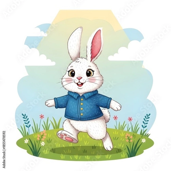 Obraz easter bunny with easter eggs