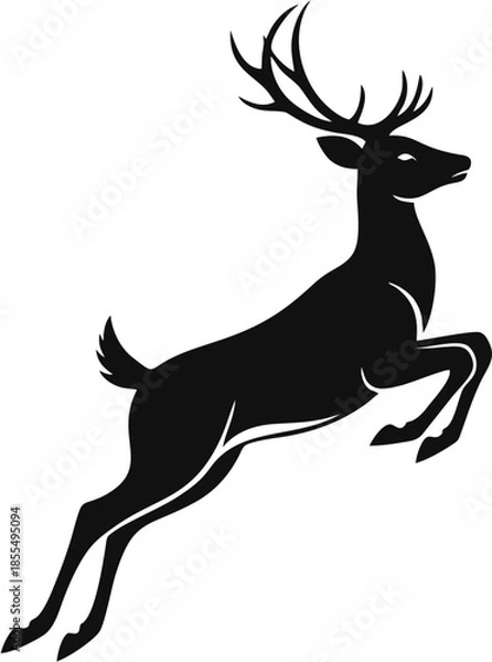 Obraz deer silhouette vector