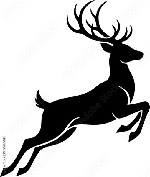 Obraz deer silhouette vector