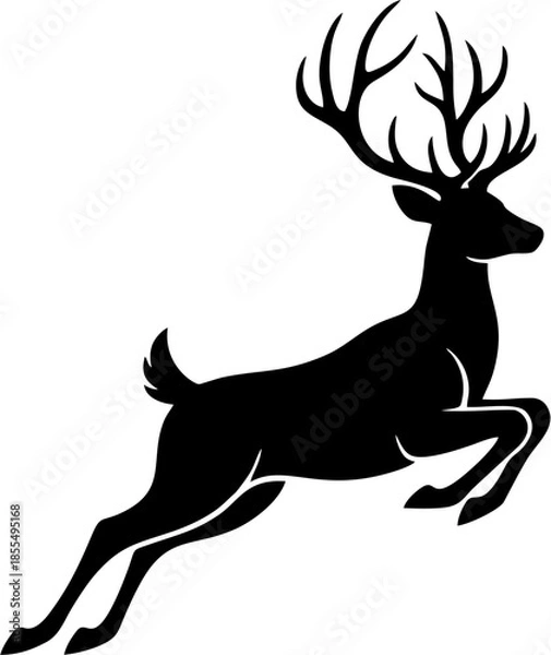 Obraz deer silhouette vector