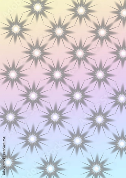 Obraz Abstract starburst pattern on a pastel gradient background, creating a visually appealing and elegant design