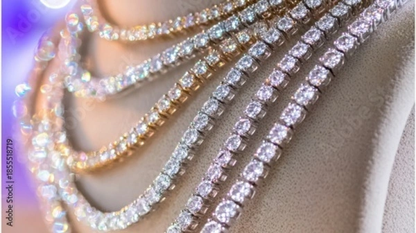 Obraz 層の重なったネックレス