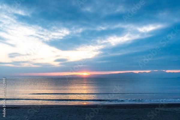 Fototapeta 神奈川県　湘南　江ノ島の冬の風景