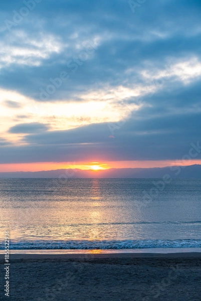 Fototapeta 神奈川県　湘南　江ノ島の冬の風景