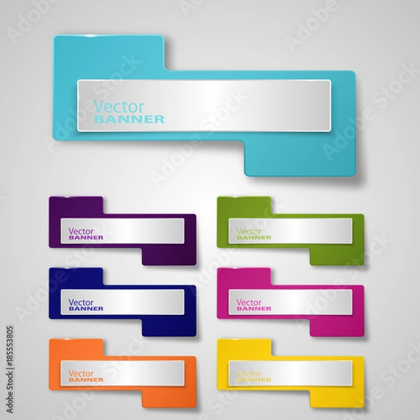Fototapeta Vector banner. Advertising Design shape. Vector label tag