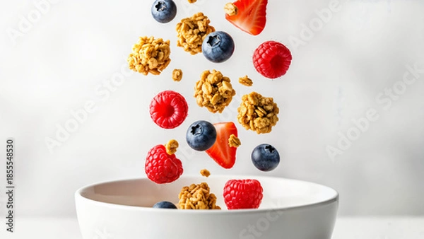 Obraz muesli with berries and nuts