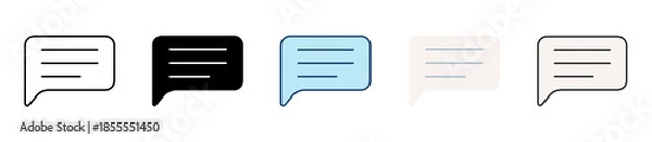 Obraz Comment Icon Set Multiple Style Collection