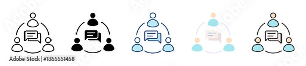 Obraz Communication Icon Set Multiple Style Collection