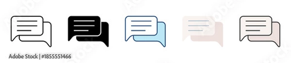 Obraz Message Icon Set Multiple Style Collection