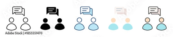 Obraz Conversation Icon Set Multiple Style Collection