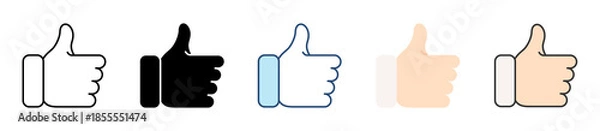 Obraz Like Icon Set Multiple Style Collection