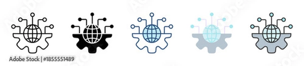 Obraz Technology Icon Set Multiple Style Collection