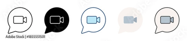 Obraz Video Call Icon Set Multiple Style Collection