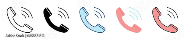 Obraz Phone Call Icon Set Multiple Style Collection