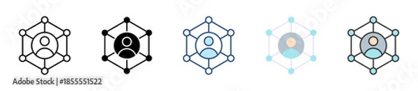 Obraz Connection Icon Set Multiple Style Collection