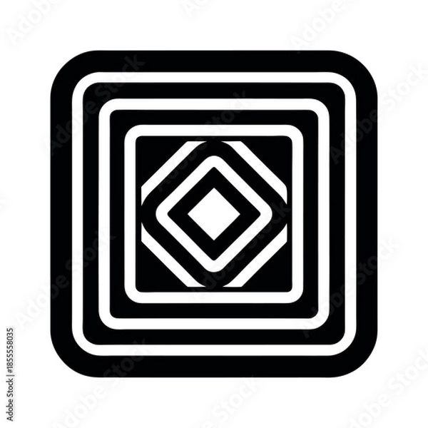 Fototapeta Concentric Squares Icon Vector Illustration