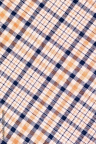 Obraz Multi colored plaid fabric background textured