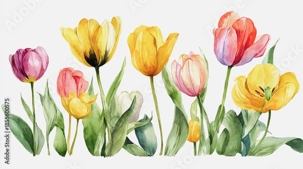 Obraz Elegant wedding invitation card background vector. Minimal hand painted watercolor botanical flowers texture template background. Design for wedding, vip cover, poster, rsvp moderncard.Valentine's Day