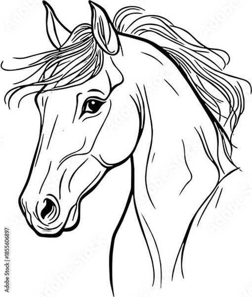Obraz Icon had horse vector illustration