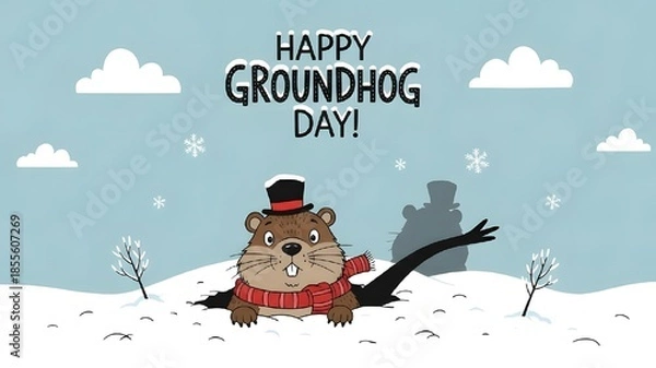 Obraz Happy groundhog day!