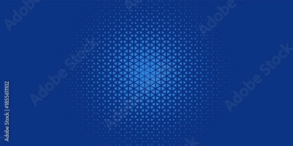 Obraz Triangles Halftone Pattern Vector Abstract Geometric Technology Background. Triangular Half Tone Texture. Minimal Style Dynamic Tech Wallpaper