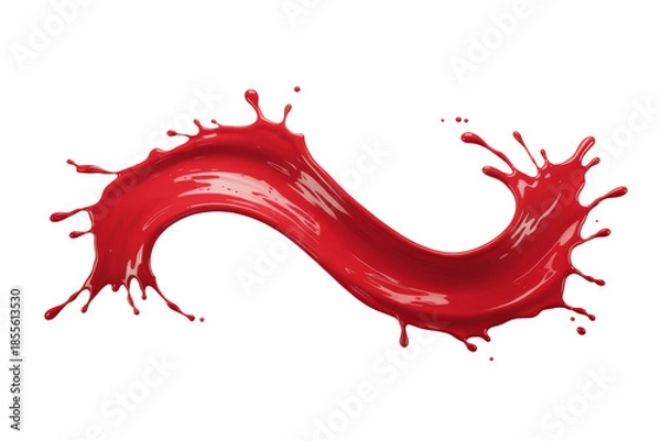 Obraz red paint splash isolated on white background