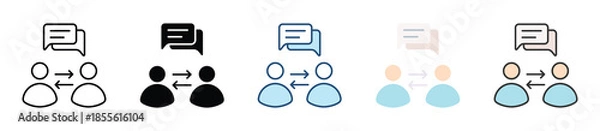 Obraz Interaction Icon Set Multiple Style Collection