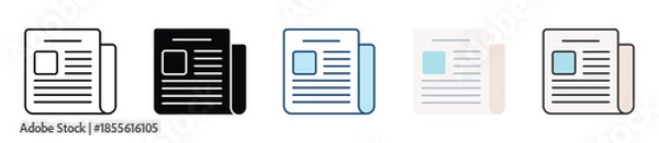 Obraz News Icon Set Multiple Style Collection