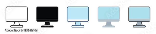 Obraz Computer Icon Set Multiple Style Collection