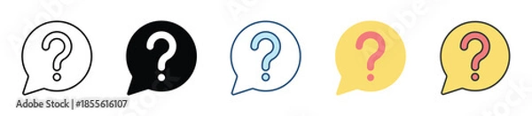 Obraz Question Icon Set Multiple Style Collection
