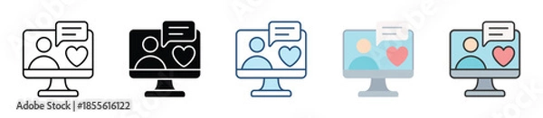 Obraz Online Communication Icon Set Multiple Style Collection