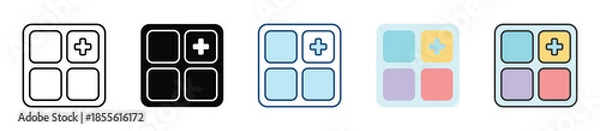 Obraz Apps Icon Set Multiple Style Collection