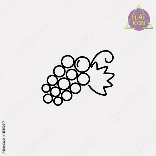 Obraz grape line icon