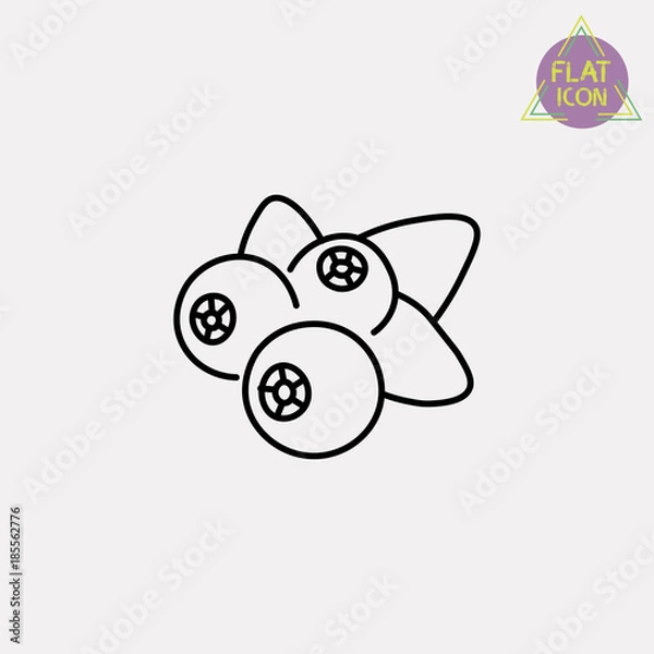 Obraz cranberry line icon