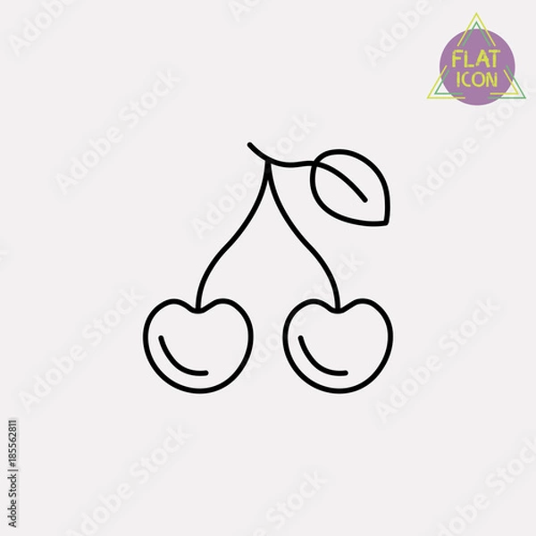 Obraz cherry line icon