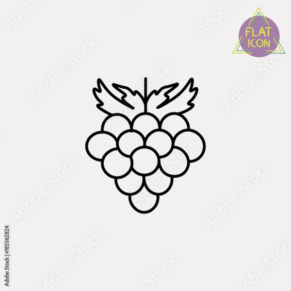 Obraz raspberry line icon