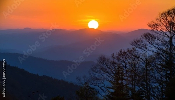 Obraz Smoky mountain sunset 