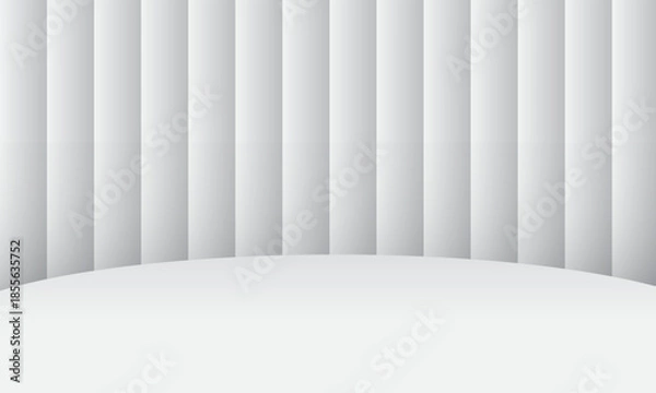 Obraz white silver gray 3d blank space stage abstract background