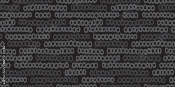 Fototapeta Hand-drawn Circle Line Seamless Pattern.手描き風円形ラインのシームレスパターン