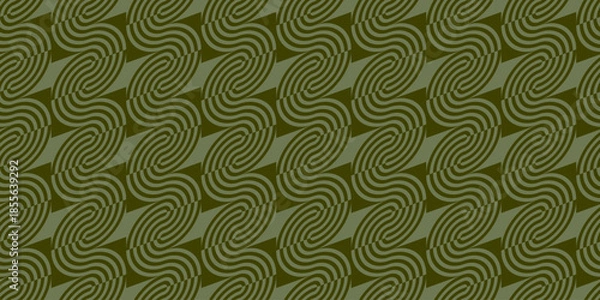 Fototapeta Seamless Wavy Geometric Pattern. 波打つ幾何学模様のシームレスパターン