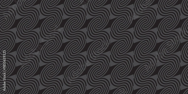 Obraz Seamless Wavy Geometric Pattern. 波打つ幾何学模様のシームレスパターン