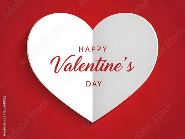 Obraz red heart on a red background