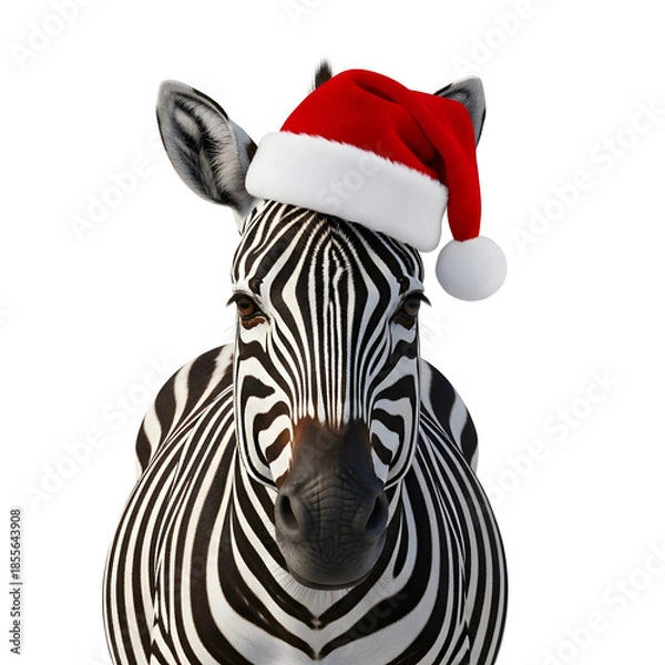 Obraz zebra isolated on white background