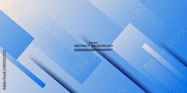 Fototapeta abstract background consisting of overlapping triangles and squares. Blue background with shadow elements. EPS10 vector.