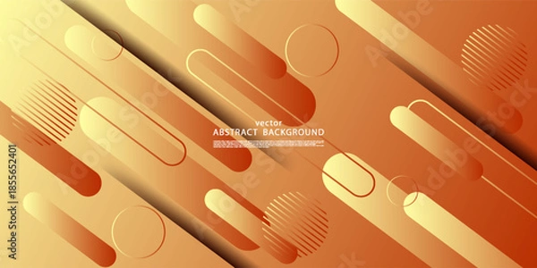 Fototapeta Premium orange diagonal lines abstract background with dynamic shadows. Vector illustration. Eps10