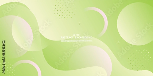 Fototapeta Abstract bright green wave pattern background. Simple circle shape pattern element design. Vector eps10