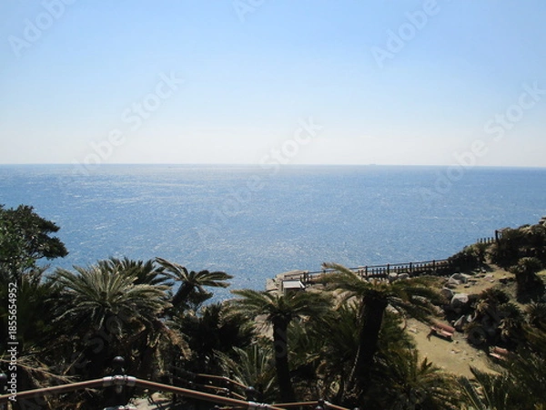 Obraz 宮崎県串間市都井岬、太平洋を望む美しい海の風景