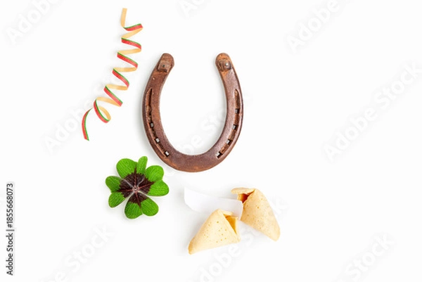 Obraz Good luck symbols isolated on white background