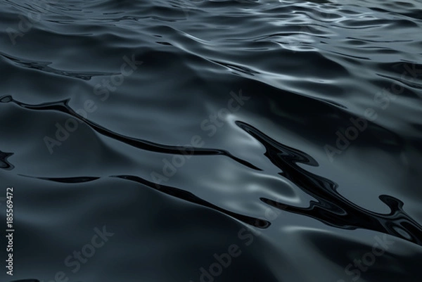 Obraz Abstract Dark Water Surface. 3D illustration