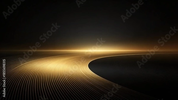 Obraz Dark Luxury Abstract Background with Gold Gradient